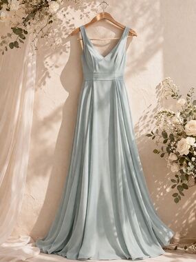 Show Me Your Mumu Jenn Maxi Dress Silver Sage Bridesmaid NWT